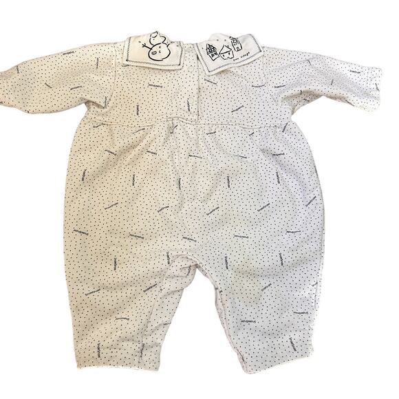 Vintage Agabang Baby Boy 18 Month SnowSnow Collared One Piece Winter Scene - Picture 2 of 8